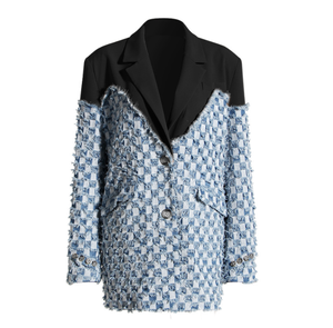 Runwaylover เสื้อ2023ลายตารางสำหรับผู้หญิงเสื้อโค้ทสไตล์ยาวสำหรับ2028 - Product Image 4