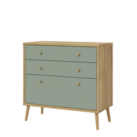 Commode à 3 tiroirs Combohome pour chambre à coucher, commode en bois moderne avec un grand espace de rangement pour chambre à coucher, couloir, salon