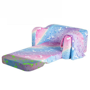 Kids Couch Fold Out, Flip Out <strong>Sofa</strong> Chair with Blanket, Foldable Toddler Couch for Girls Boys - Product Image 5