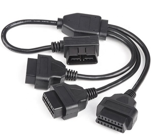 Câble d'application électronique OBD2 en forme de L à un point de connexion, avec conducteur en cuivre étamé et isolation PBT - Product Image 2