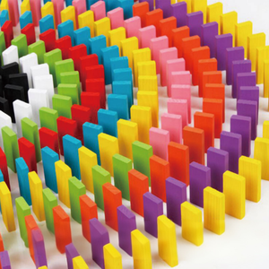Set di 120 Domino Colorati in Legno, <span class=keywords><strong>Gioco</strong></span> Educativo da Tavolo per Bambini dai <span class=keywords><strong>5</strong></span> ai 7 <span class=keywords><strong>Anni</strong></span> - Product Image 1