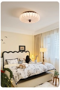 2025 rắn gỗ phòng ngủ phong cách Nhật Bản phong cách Pháp phòng khách đèn trần cổ - Product Image 5