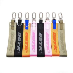 YYX Air Tag Key Lanyard Short Yoga Fitness Silver <b>Personalised</b> Embroidered Nylon Eco-Friendly Custom Logo Keychain for Women Men - Product Image 2