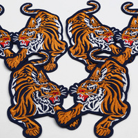 Patch brodé Tigre Féroce, Applique Animale thermocollante ou à coudre pour Veste, Sweat à Capuche, Vêtements, Style Motard, Personnalisé, Vente en Gros