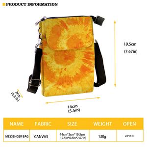 Độc quyền tùy biến vải thời trang maile Lei thiết kế Messenger Túi Thiết kế điện thoại di động túi in nhu cầu hình ảnh Vai - Product Image 6