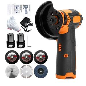Meuleuse d'angle sans fil 12V, machine de polissage électrique avec 3 disques et batterie pour usage général - Product Image 1