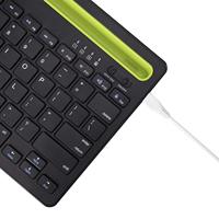 Keyboard Mini untuk Tablet Apple Android Tata Letak Bahasa Inggris Keyboard Nirkabel Portabel