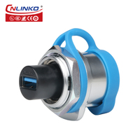 CNLINKO M24 conectores cables adaptador impermeable montaje en Panel Cable conector Dip impermeable USB 3,0 conectores