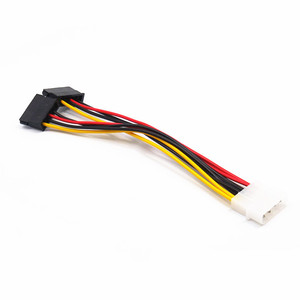 4pin To 15pin Sata Power <b>Splitter</b> <b>Cable</b> Dual Output Adapter For Pc Power Supply - Product Image 1