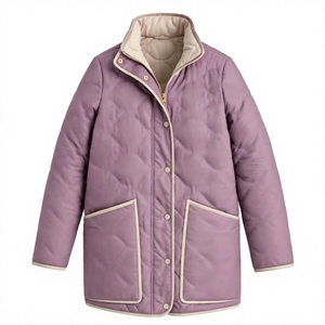 Veste matelassée d'hiver pour homme, coupe-vent, respirante, à capuche, décontractée, couleur unie, en polyester/nylon, col montant, avec empiècement avant personnalisé - Product Image 1