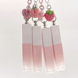 Deluxe 3ml Gradient Pink Lip gloss Tube Kunststoff Lippen ölbehälter mit Rouge und Lippen balsam umwickelt Anhänger - Product Image 4