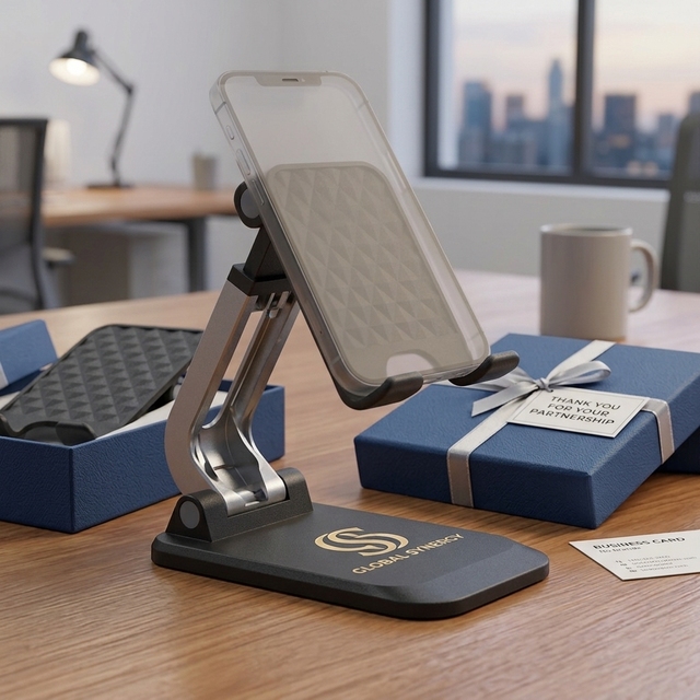 Foldable Phone Tablet Stand | Portable Dual-Axis Multi-Angle | Retractable Weighted Base Anti-Slip | Q7-L Desktop Lazy Bracket