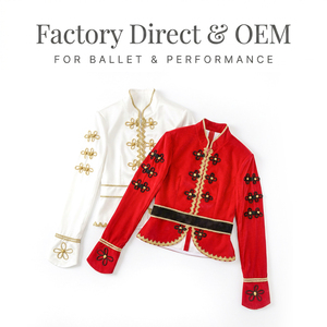 Chaqueta de ballet Royal Prince para hombre, con apliques florales dorados, cuello alto y cremallera, disfraz de baile de personaje - Product Image 1
