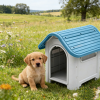Niches pour chiens amovibles en plastique imperméables pour l'extérieur, pour chiens de taille moyenne et grande, niches chaudes pour l'extérieur