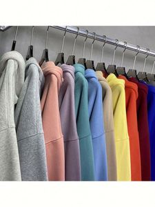 H5463 Fabricant de sweats à capuche, vente en gros, sweats à capuche personnalisés en coton mélangé 350 g/m², coupe ample, pour hommes et femmes, sweats à capuche surdimensionnés - Product Image 4