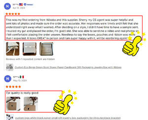 Juego Completo de Cajas para Joyería, Bolsas de Papel, Cajas con Cierre de Cordón, Forma Cuadrada, Impresión en Relieve, Estilo Personalizado - Venta al Por Mayor - Product Image 6