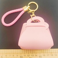 Petit porte-monnaie en cuir PU, mini portefeuille, pochette à monnaie, sac de rangement pour écouteurs avec sangle en corde tressée, breloque de sac pour femme, vente en gros