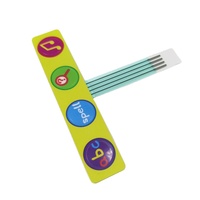 Clavier à membrane avec boutons en relief, impression sur soie personnalisée, superposition graphique avec adhésif