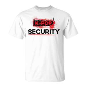 Camiseta K Pop Security Tri Blend Blanca para Adulto Unisex - Product Image 1