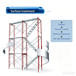 Système d'échafaudage en acier Q235 <span class=keywords><strong>de</strong></span> type H, robuste, galvanisé, design minimaliste pour la construction - Product Image 4