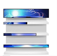 Écrans LED ultra-minces pleine couleur pour bord de rayonnage, luminosité 500 cd, garantie 2 ans pour l'affichage d'informations promotionnelles