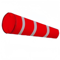 Drapeau de sécurité pour aéroport, système de signalisation éolienne avec mât en acier et logo personnalisé, en tissu Oxford, type chaussette intégrée
