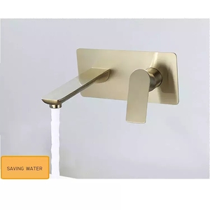 Amaxo đòn bẩy duy nhất chải vàng nước TAP ẩn trong treo tường lưu vực vòi Mixer - Product Image 2