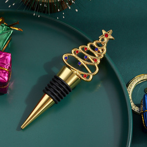 Christmas Tree <b>Wine</b> <b>Stopper</b> Zinc Alloy Gold And Silver Creative Bottle <b>Stopper</b> For <b>Wine</b> Preservation Party Gift - Product Image 3