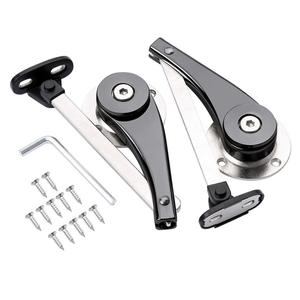 Support <span class=keywords><strong>de</strong></span> <span class=keywords><strong>porte</strong></span> pliante simple pour armoire sous-placard avec fonction d'arrêt libre, en métal, clé hexagonale et vis incluses - Product Image 1