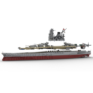 Bộ khối xây dựng tàu chiến lớp Funbuild MOC-37260 chiến hạm ijn Yamato Bộ đóng tàu chiến không gian chiến đấu Hải Quân quân WW2 - Product Image 4