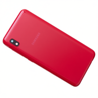 Untuk A10/A105F Warna Merah Bahan PC Murni Tahan Guncangan Casing Ponsel Tanpa Penyangga