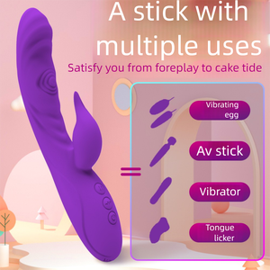 Masajeador AV de vibración de doble aleteo de 7 frecuencias, diseño <span class=keywords><strong>para</strong></span> lamer la lengua <span class=keywords><strong>para</strong></span> masturbación femenina, juguete sexual <span class=keywords><strong>para</strong></span> adultos - Product Image 3