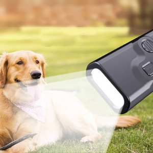 2024 baru portabel anjing kucing Repeller Anti gonggongan ultrasonik pencegah gonggongan anjing genggam perangkat pengendali gonggongan anjing dengan senter - Product Image 5
