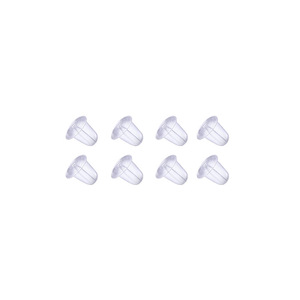 Flower Shape Transparent Earplugs 4.4mm Width 3mm Height For Earring Making Jewelry Accessories - Product Image 2