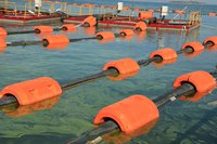 Flotteur de tuyauterie orange en polyuréthane expansé pour bouée de pipeline et bouée flottante pour boues de sable
