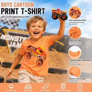 Custom Kids Monster Truck T <strong>Shirt</strong> Boys Graphic Cotton Short Sleeve Tee Children Casual Summer Tops OEM ODM - Product Image 1