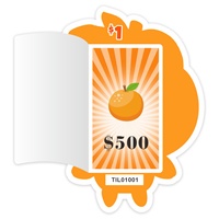 Cartes à gratter à thème fruitier avec impression numérique unique et design primé, en papier offset et carton