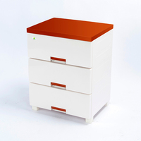 Armoire de rangement modulaire en plastique OEM, 3 compartiments, armoire colorée pour chambre à coucher, pour enfants et adultes