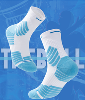 Chaussettes de basketball professionnelles Elite Crew, tricotées, rembourrées, pour l'automne, sportives, athlétiques, compressives, antidérapantes, respirantes