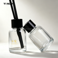 Bouteille en verre vide de 30 ml pour diffuseur à bâtonnets, avec bouchon à vis, pour la décoration intérieure, chambre et salle de bain