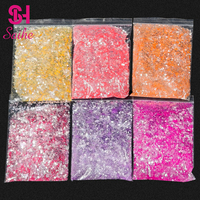 Nouveaux produits en gros taille mixte paillettes néon lueur caméléon grosse poudre pour l'artisanat