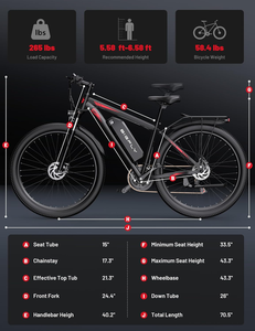 Vélo électrique de ville EU Warehouse C29 Ultra, pneus larges de 29 pouces, vélo électrique tout-terrain, vélo électrique hybride - Product Image 6
