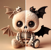 Créez vos propres jouets d'Halloween, poupée squelette en peluche personnalisée, décorations d'Halloween mignonnes