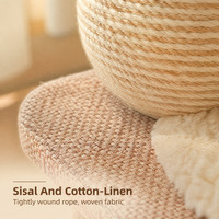 Arbre à chat compact en sisal avec échelle, lit intégré et griffoir, idéal pour chats d'intérieur