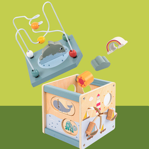 Đa chức năng đại dương bận rộn hộp trò chơi Montessori cảm giác trượt hình dạng Hạt Mê cung câu đố đồ chơi giáo dục cho trẻ em trai cô gái - Product Image 6