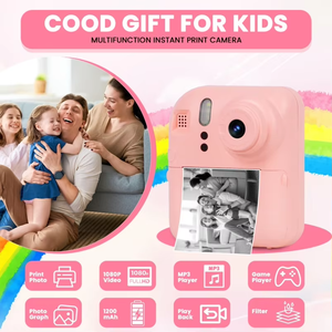Meilleur <span class=keywords><strong>mini</strong></span> appareil photo pour enfants, étanche, rechargeable, capteur CMOS, MicroSD, 48MP, écran 2,0 pouces, jeux, photographie - Product Image 1