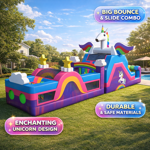 Parcours d'obstacles gonflable commercial Ninja Warrior pour le team building, en PVC, personnalisable, fournisseur OEM, fabricant, location - Product Image 1