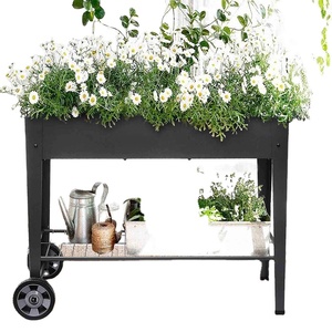 <span class=keywords><strong>Lit</strong></span> de jardin en métal <span class=keywords><strong>surélevé</strong></span> facile à déplacer avec roues grande boîte de jardinière sur roues <span class=keywords><strong>pour</strong></span> <span class=keywords><strong>lit</strong></span> de jardin <span class=keywords><strong>surélevé</strong></span> à fleurs - Product Image 3
