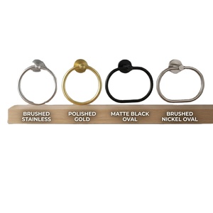 Moderno Toallero de Acero Inoxidable Impermeable, Colgador de Toallas Autoadhesivo de Pared, Anillo para Toallas Cromado Ecológico - Product Image 1