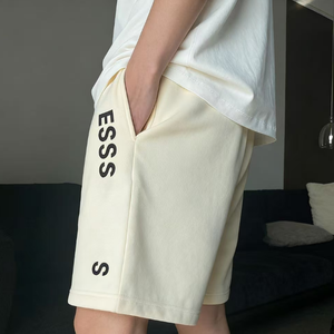 Pantalones cortos <span class=keywords><strong>Fear</strong></span> of God para hombre, 380G, de algodón puro de alto gramaje, estilo americano, con cordón, pierna recta, deportivos, de moda urbana. - Product Image 4